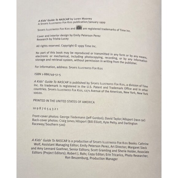 A Kids Guide To NASCAR By Sports Illustrated Kids Books January 1999 - Picture 3 of 6